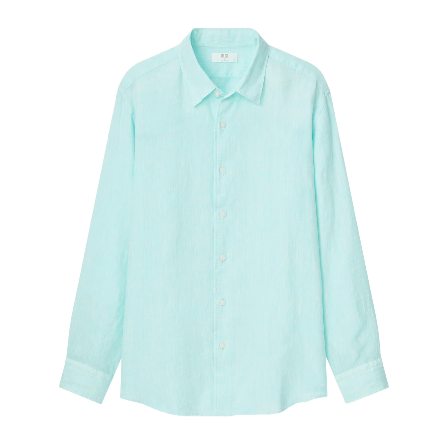 

Рубашка Uniqlo Premium Linen Regular Fit, зеленый