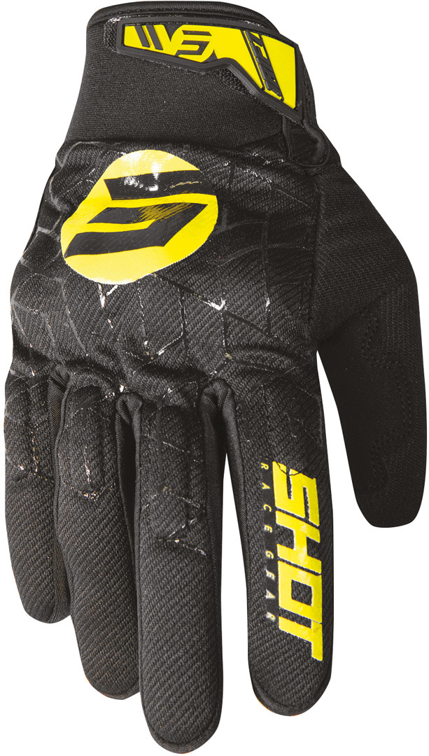 перчатки shot drift rockstar limited edition с логотипом черный Перчатки Shot Drift Spider с логотипом, черный/желтый