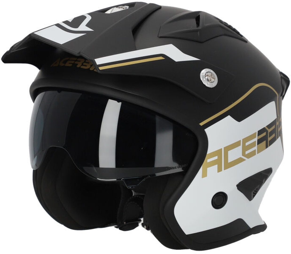 Шлем Acerbis Aria 2023 реактивный, черный/белый/золотистый