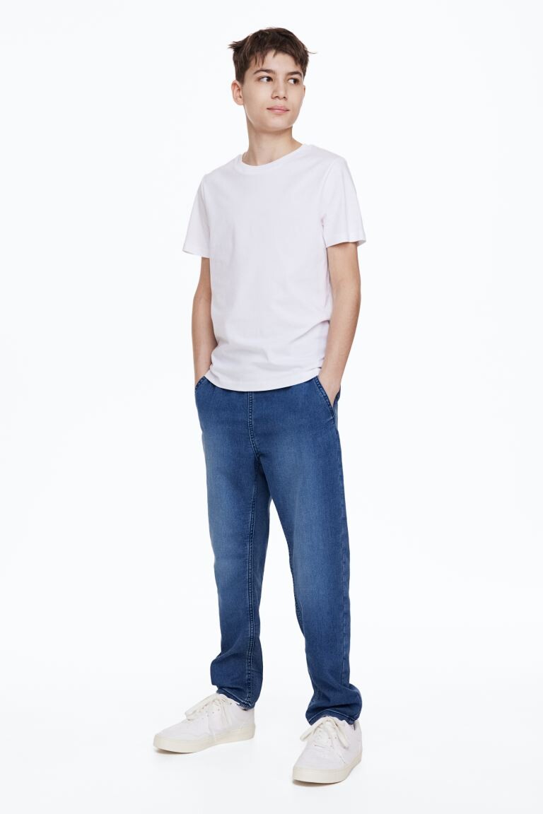 

3 пары джинсовых джоггеров H&M, синий деним/темно-серый