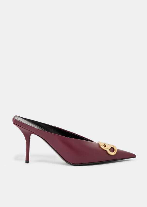 

Мюли BALENCIAGA BB Square knife mules, бордовый