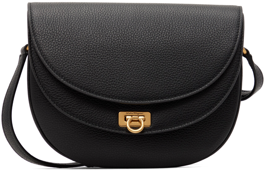 

Черная сумка через плечо Gancini Ferragamo