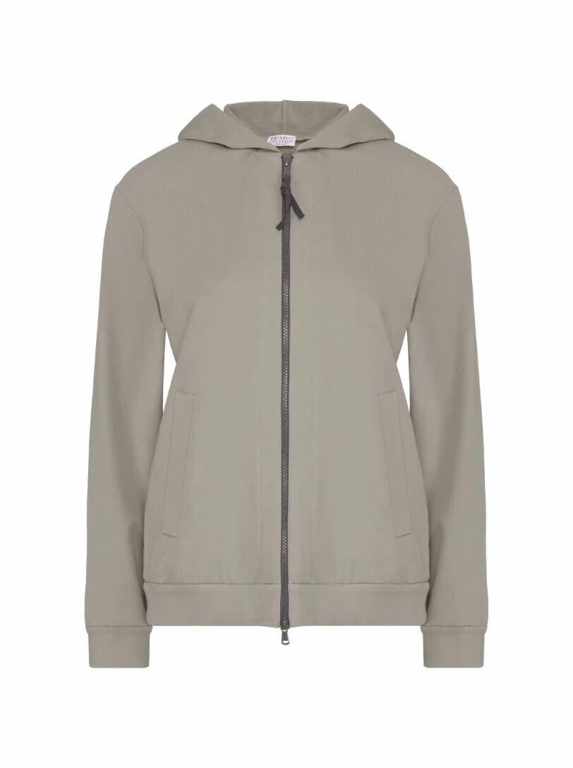 

Спортивная кофта с цепью мониль Brunello Cucinelli, Серый