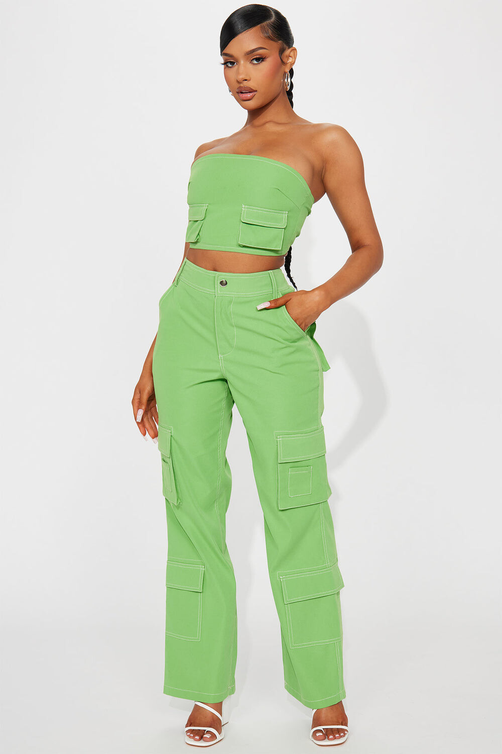 

Брюки карго Fashion Nova TP30039C, зеленый