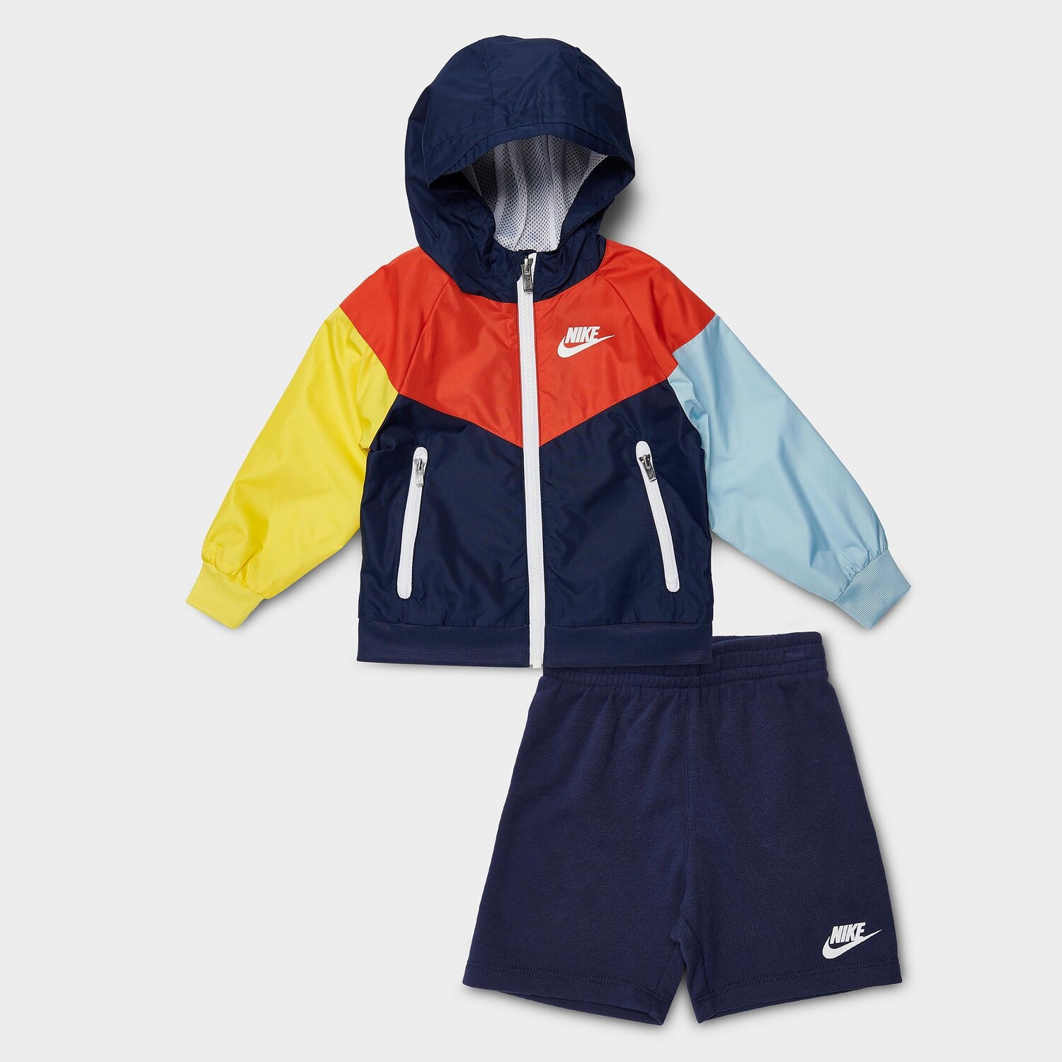 

Комплект из куртки и шорт Nike Active Joy Windrunner для младенцев, синий