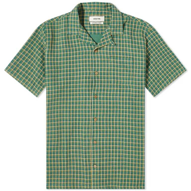 цена Рубашка Kestin Crammond Short Sleeve, зеленый/желтый