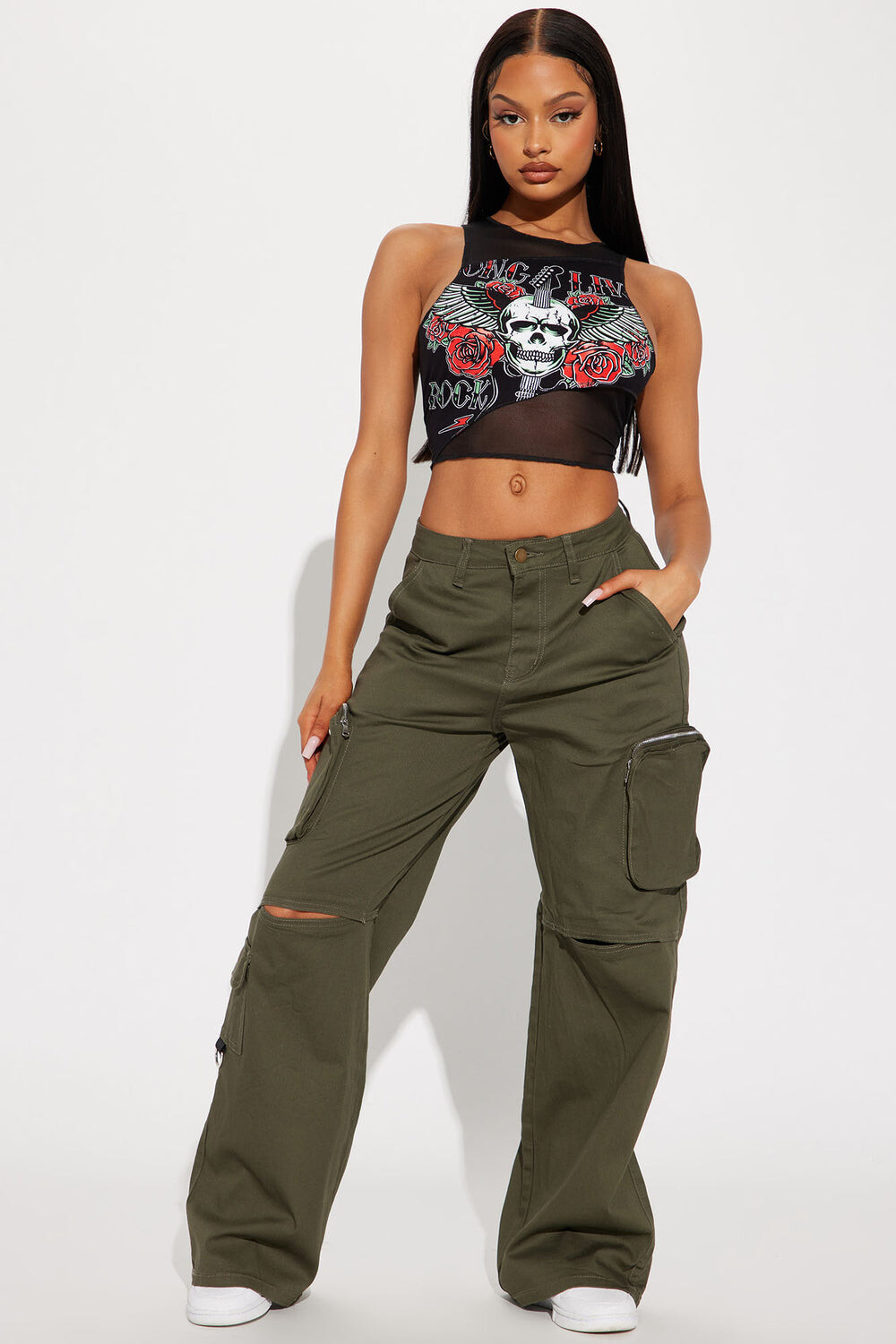 

Брюки карго Fashion Nova RJH20702, оливковый
