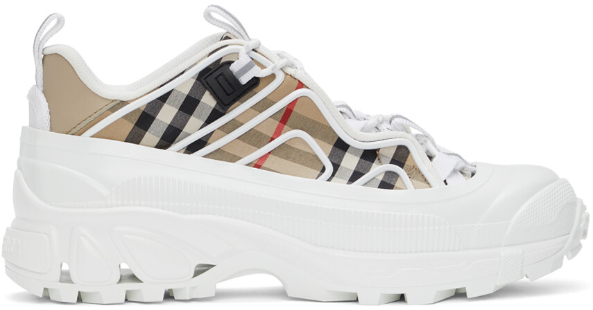 

Бело-бежевые кроссовки Arthur в клетку Vintage Check Burberry