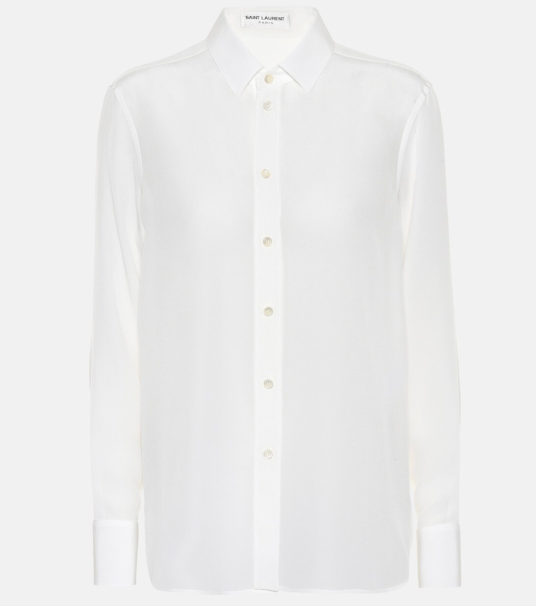 

Парижская шелковая рубашка SAINT LAURENT, белый