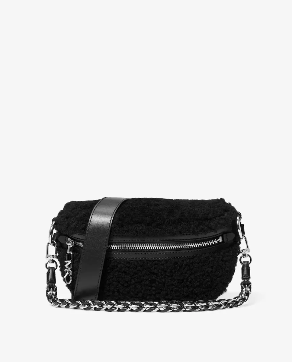 

Женская поясная сумка с плетеным ремешком-цепочкой Michael Michael Kors, черный