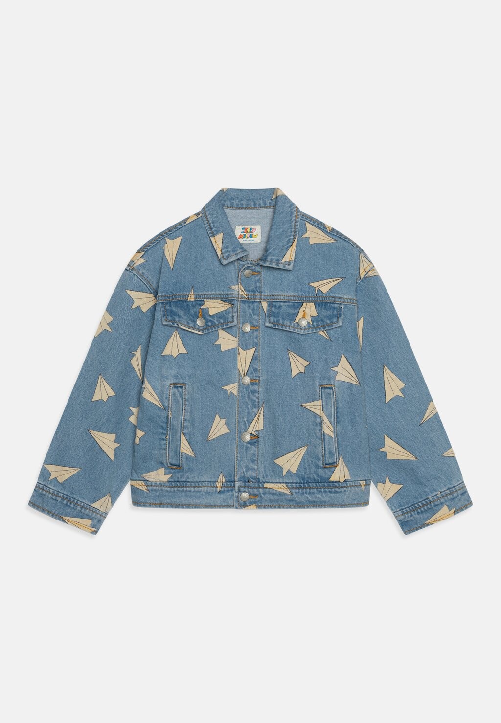

Джинсовая куртка PAPER AIRPLANE UNISEX Jelly Mallow, цвет indigo denim