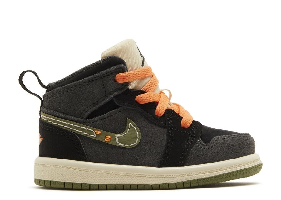 

Кроссовки Air Jordan Air Jordan 1 Mid Se Craft Td 'Anthracite Light Olive', черный
