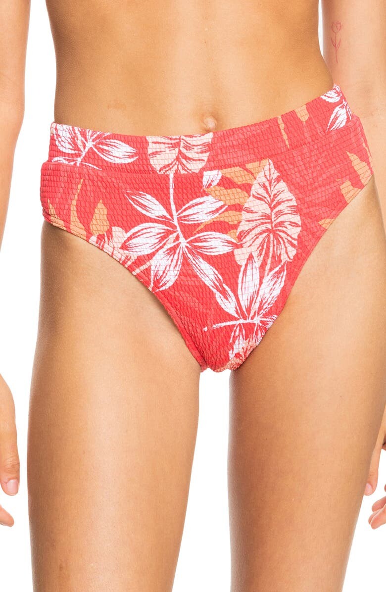 

Плавки бикини с высокой посадкой и сборками Seaside Tropics ROXY, Коричневый