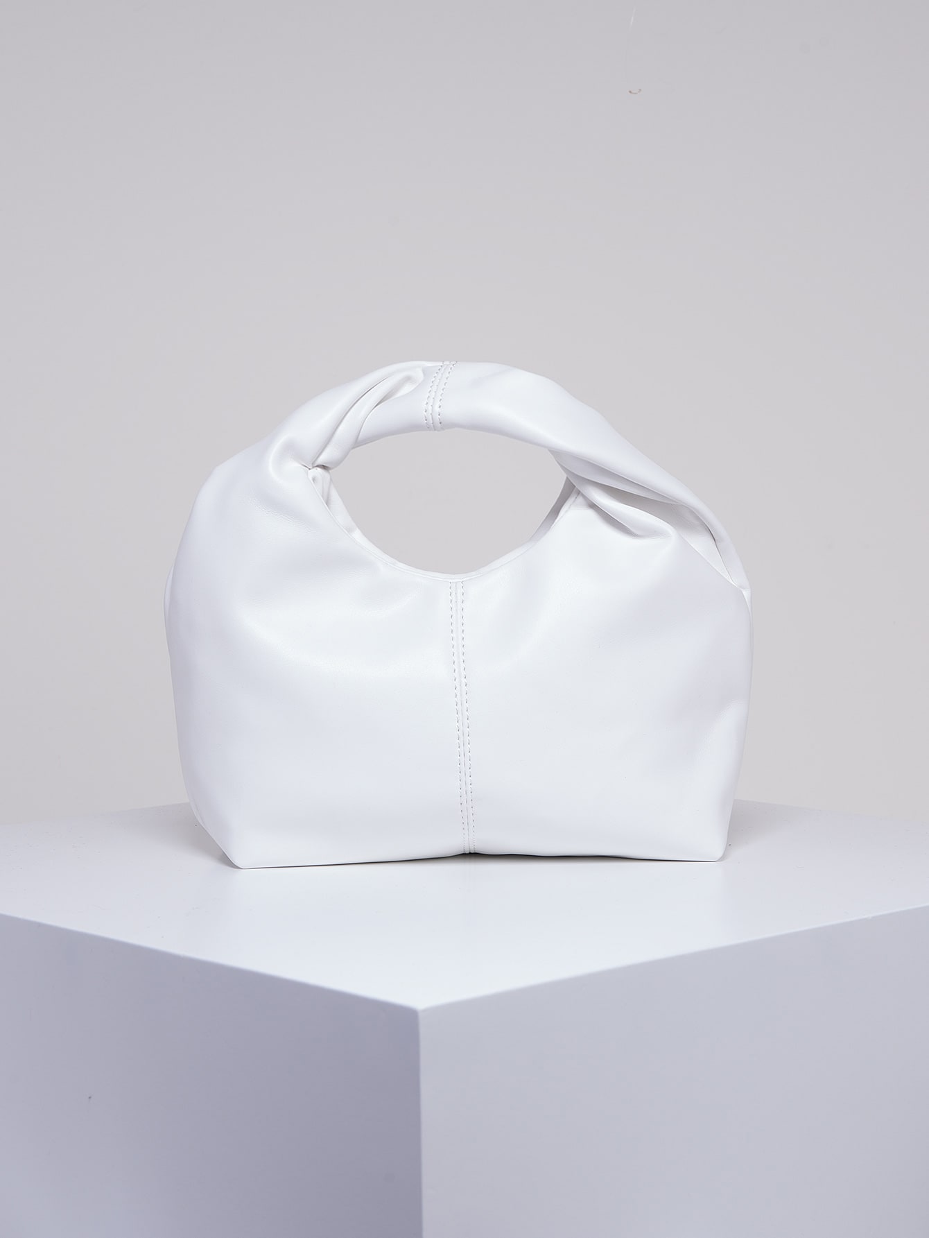 Минималистская сумка-хобо с ручкой сверху, белый минималистская сумка хобо с ручкой сверху белый
