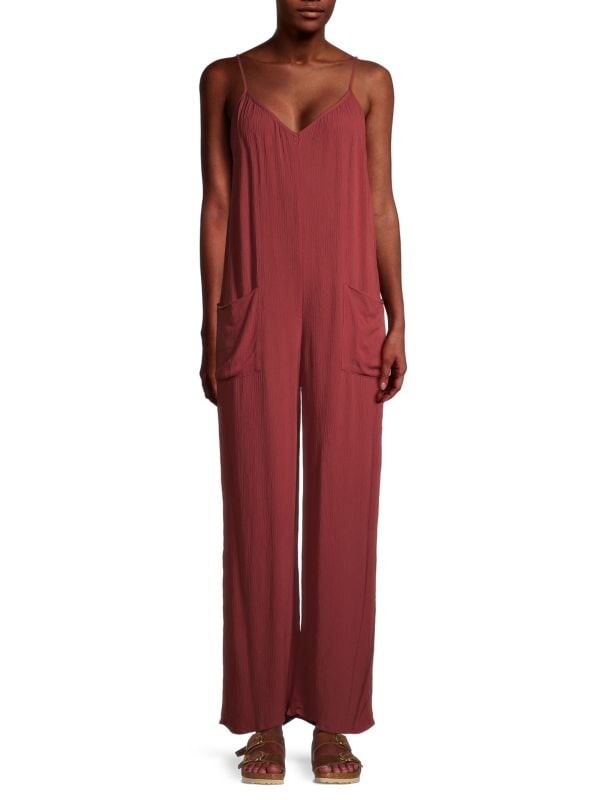 

Комбинезон Socialite с широкими штанинами, rust