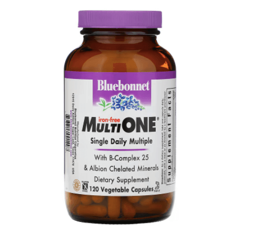 Мультивитамины Multi One Single Daily Multiple без железа 120 капсул Bluebonnet Nutrition пробиотики для повышения настроения drformulas с комплексом витаминов группы b 60 шт