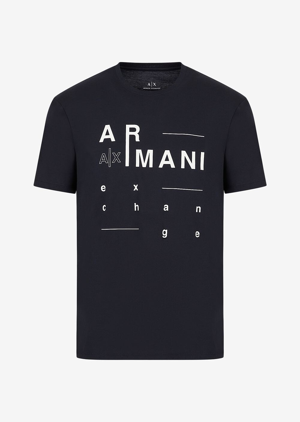 

Футболка из мерсеризованного хлопка с логотипом Armani Exchange, синий