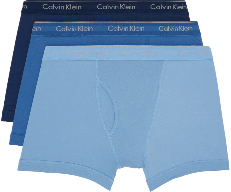 

Набор из трех классических синих трусов-боксеров Calvin Klein Underwear