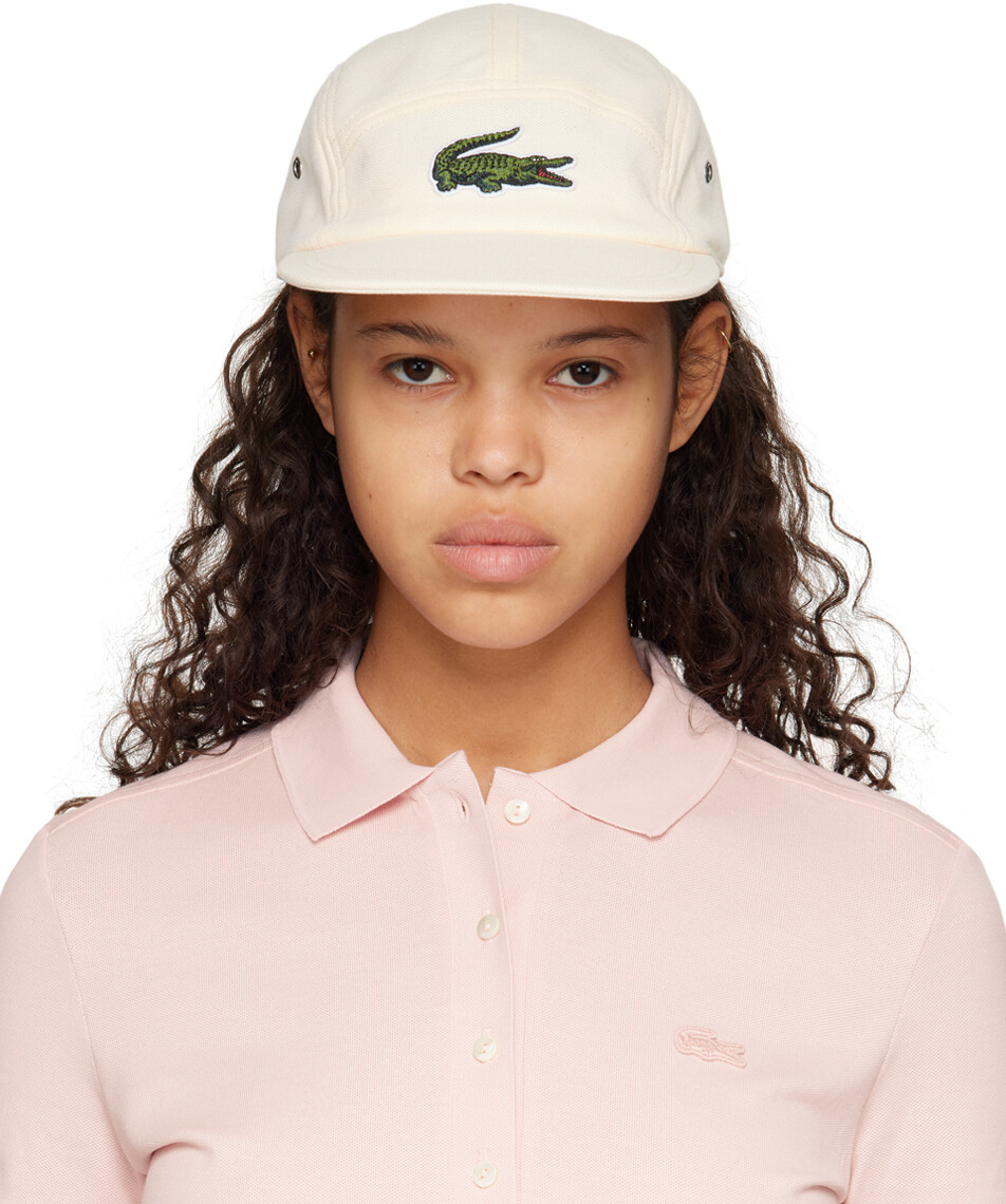 

Бейсболка Off-White с логотипом Lacoste