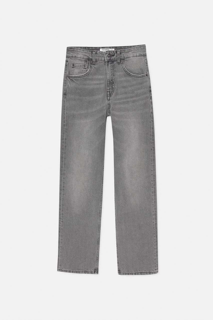

Джинсы Pull&Bear Comfort Straight, серый мергель