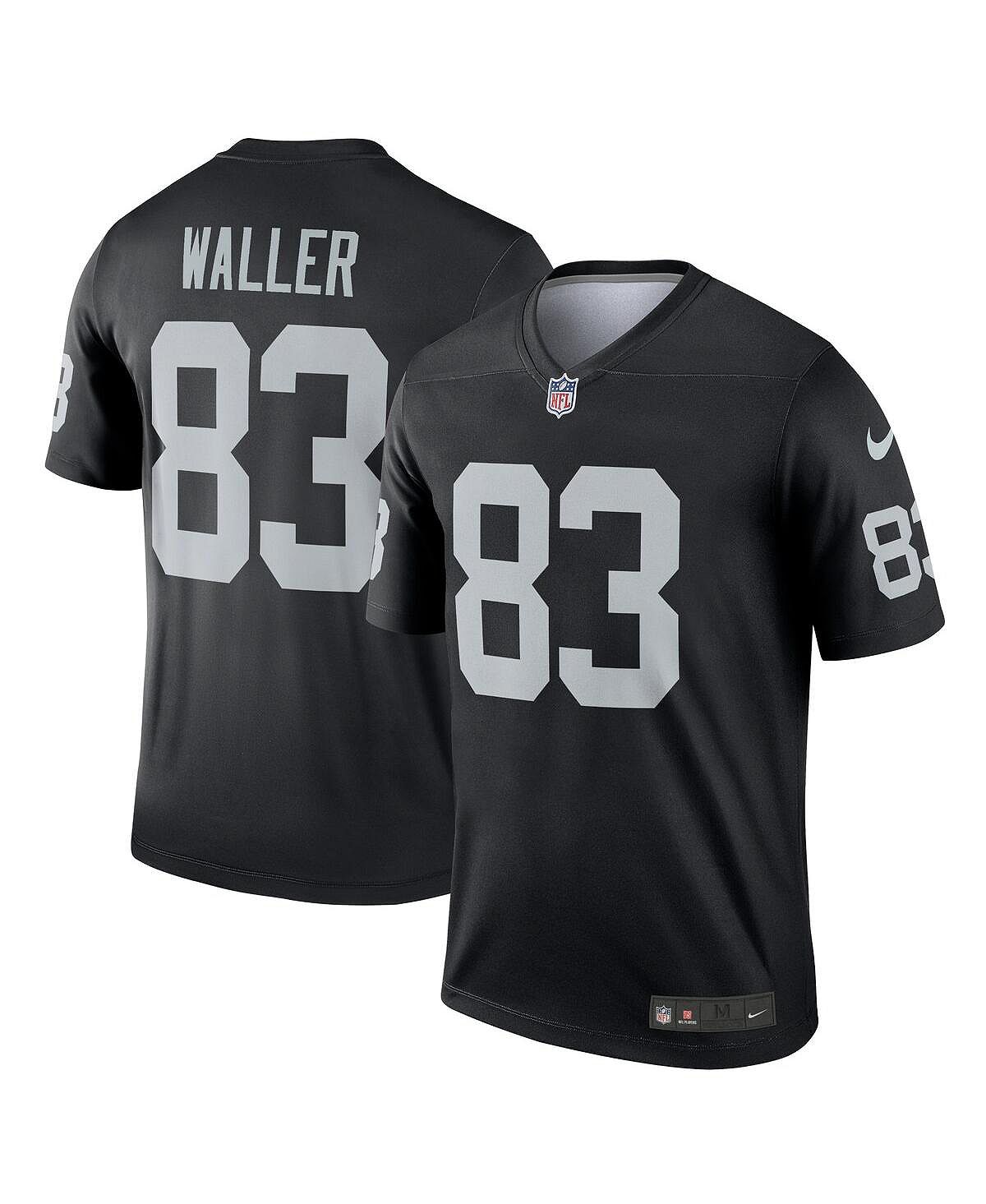 Мужская черная футболка darren waller las vegas raiders legend Nike, черный