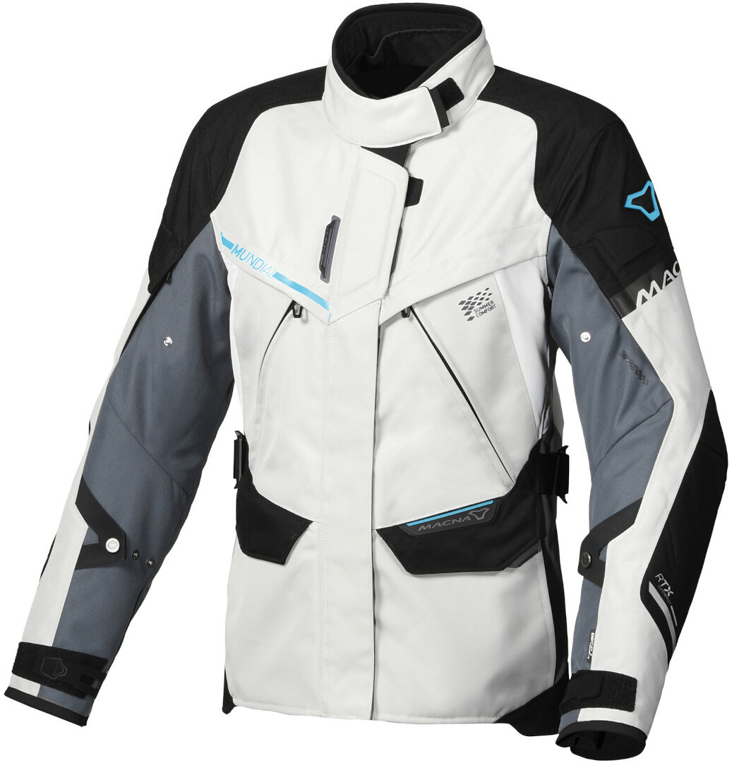 Куртка Macna Mundial водонепроницаемая женская мотоциклетная текстильная, светло-серый/черный водонепроницаемая куртка pit 2023 fox серый черный