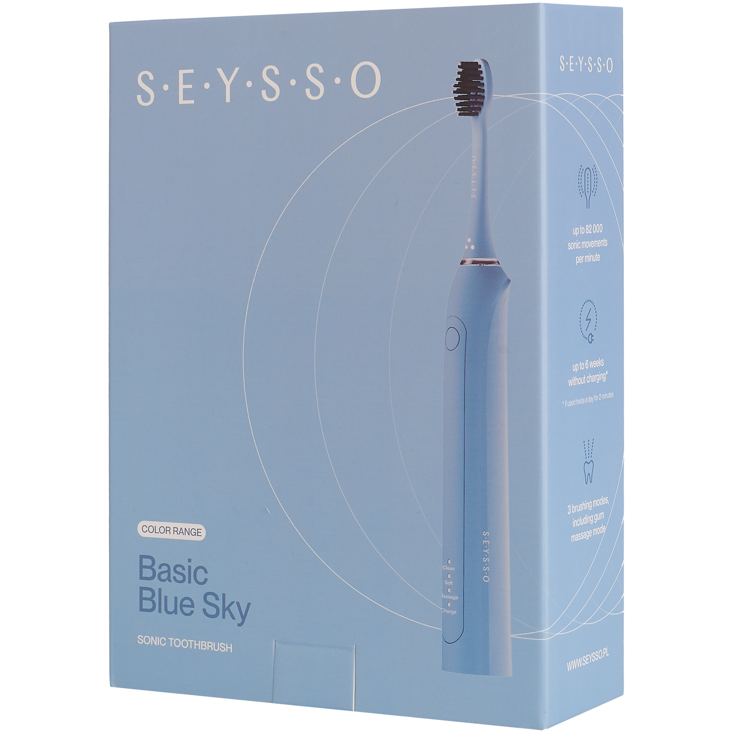 Seysso Basic Blue Sky звуковая зубная щетка, 1 шт.