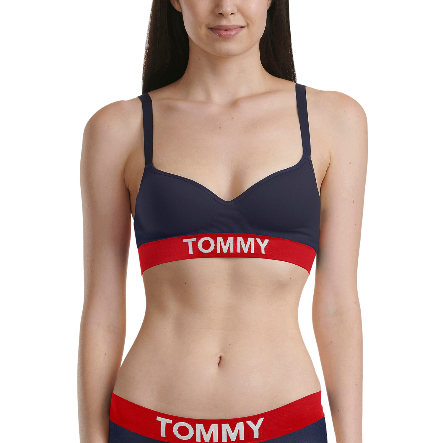 

Бюстгальтер Tommy Hilfiger Tommy Logo, синий/красный