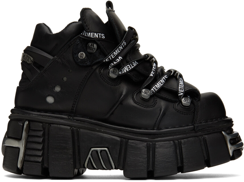 

Черные кроссовки на платформе New Rock Edition VETEMENTS