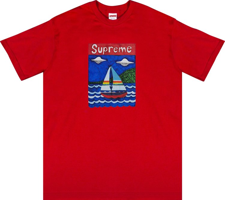 Футболка Supreme Sailboat Tee 'Red', красный футболка supreme knowledge tee red красный