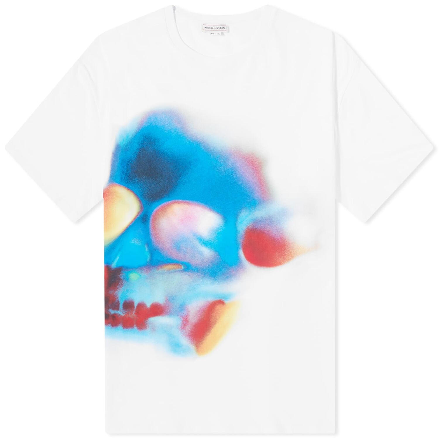 

Футболка Alexander McQueen Solarized Skull Print, белый