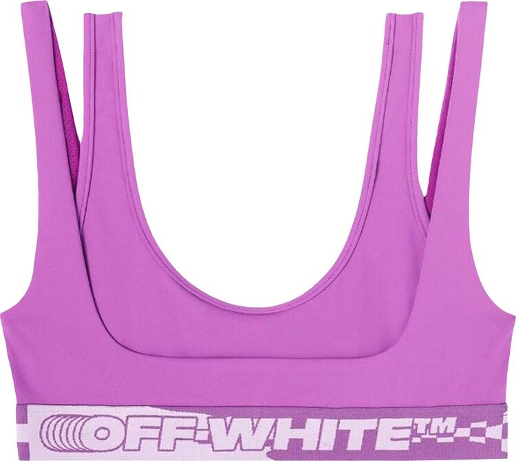 

Бюстгальтер Off-White Logo Band Double Layer Bra 'Fuchsia', розовый