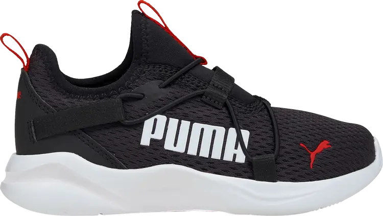 

Кроссовки Puma SoftRide Rift Pop Little Kid Black High Risk Red, черный