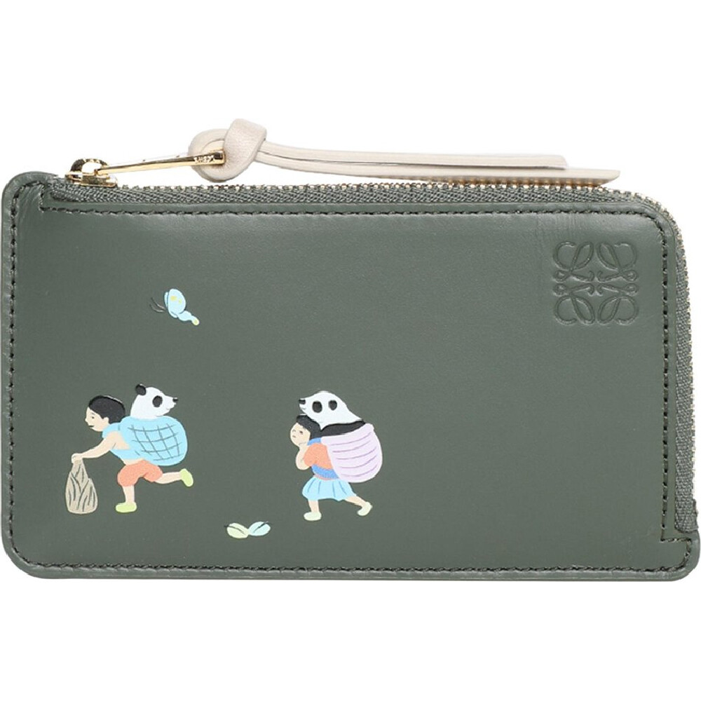 

Кошелек Loewe Panda Cardholder, пыльно-зеленый