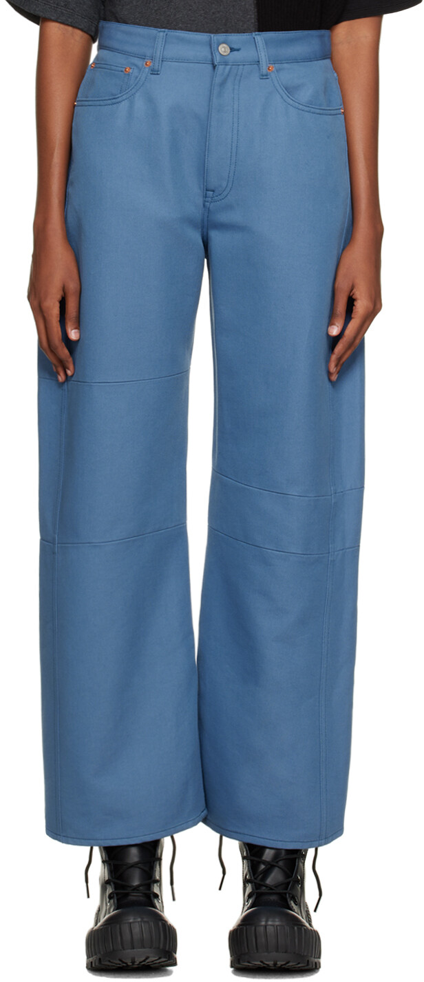 

Синие брюки свободного кроя MM6 Maison Margiela