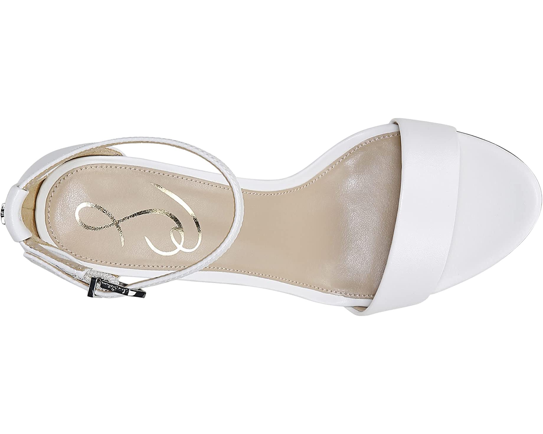 цена Туфли на каблуках Yaro Ankle Strap Sandal Heel Sam Edelman, ярко-белое платье из кожи наппа