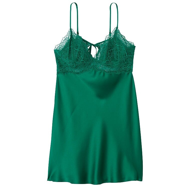 

Сорочка Victoria's Secret Stretch Satin Lace Cutout Slip, зеленый