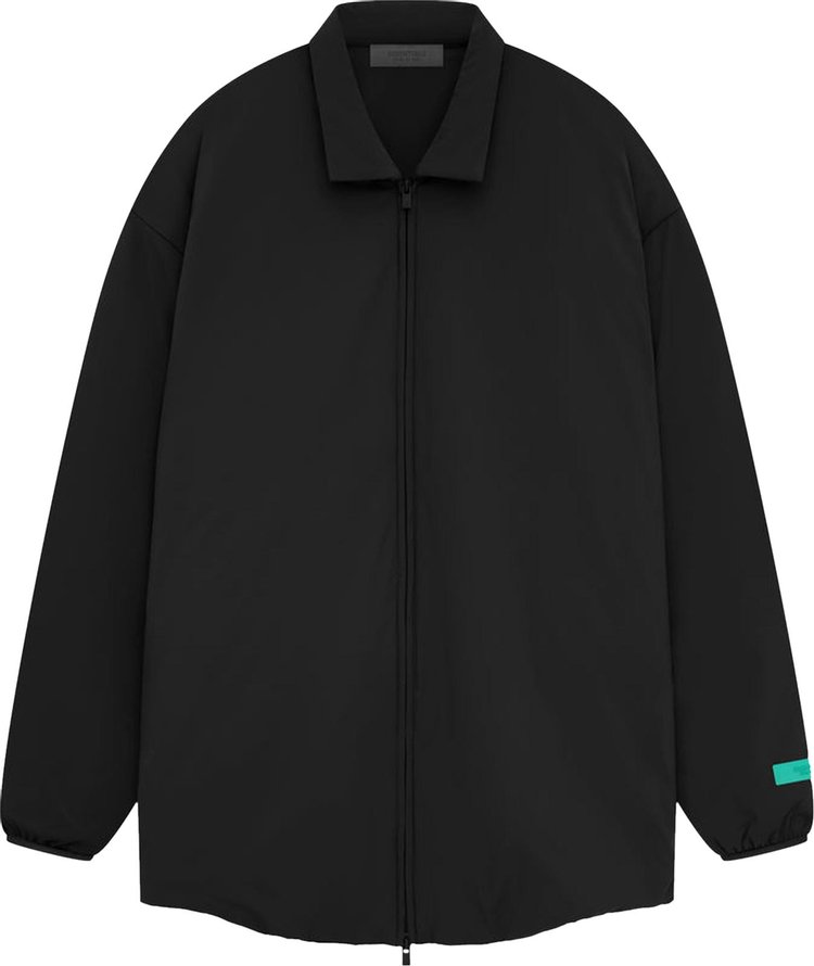 Куртка Fear of God Essentials Nyon Filled Shirt 'Jet Black', черный
