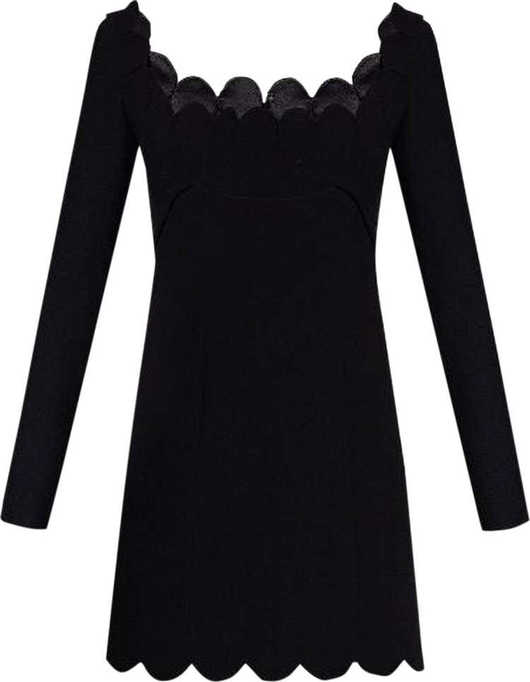 

Платье Saint Laurent Long-Sleeve Cut Out Dress 'Noir', черный