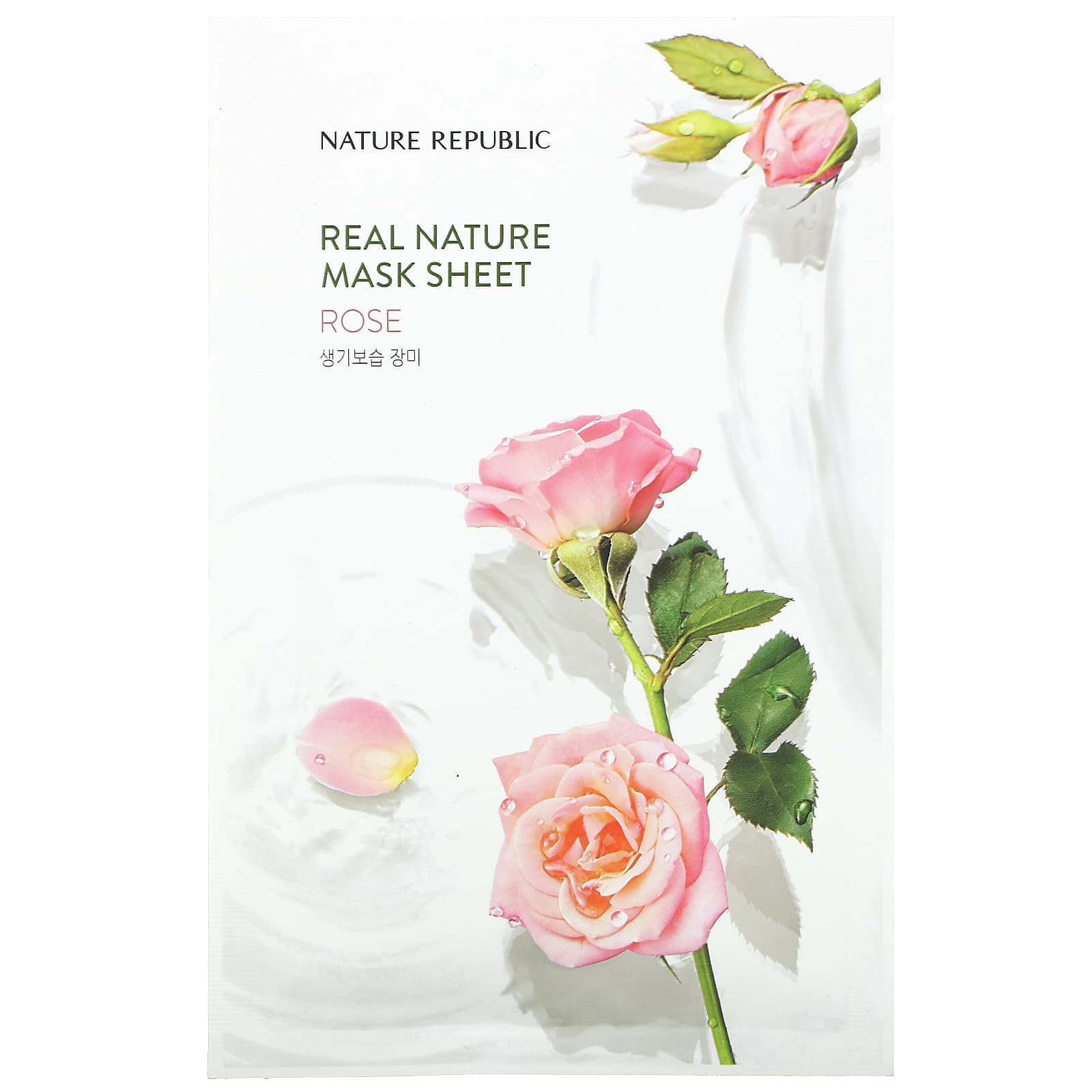 цена Тканевая Маска Nature Republic Real Nature для красоты, роза, 23 мл