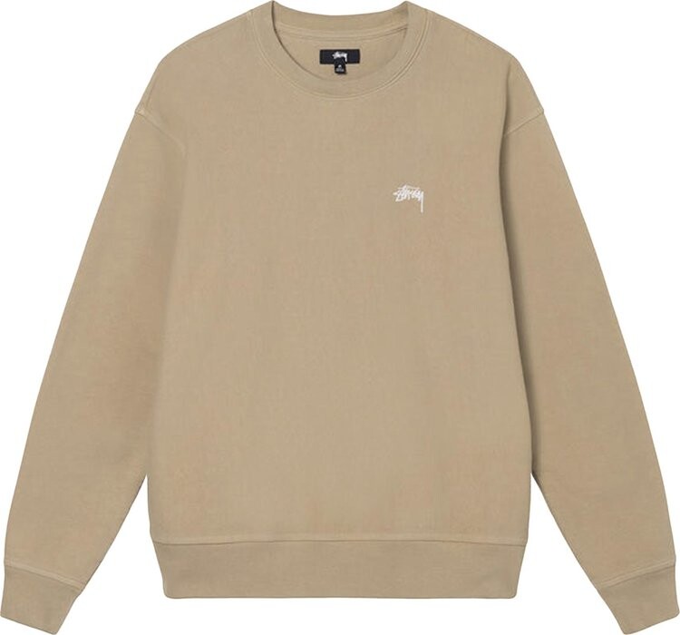 

Толстовка Stussy Overdyed Stock Logo Crew 'Khaki', загар