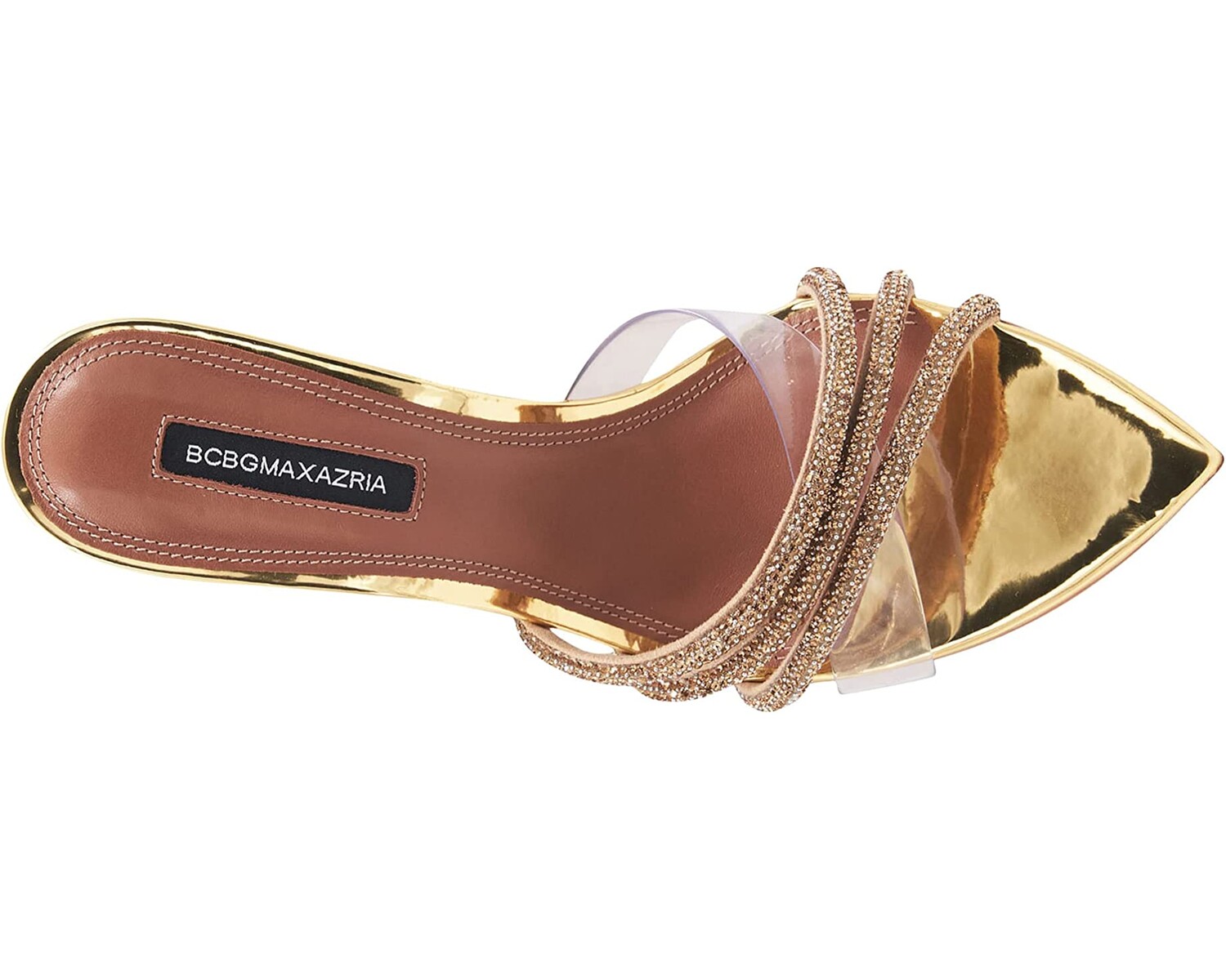 

Туфли на каблуках Delanie Rhinestone Mule BCBGMAXAZRIA, прозрачный