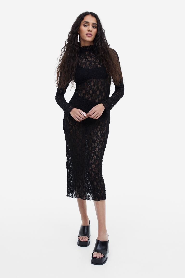 

Кружевное облегающее платье H&M