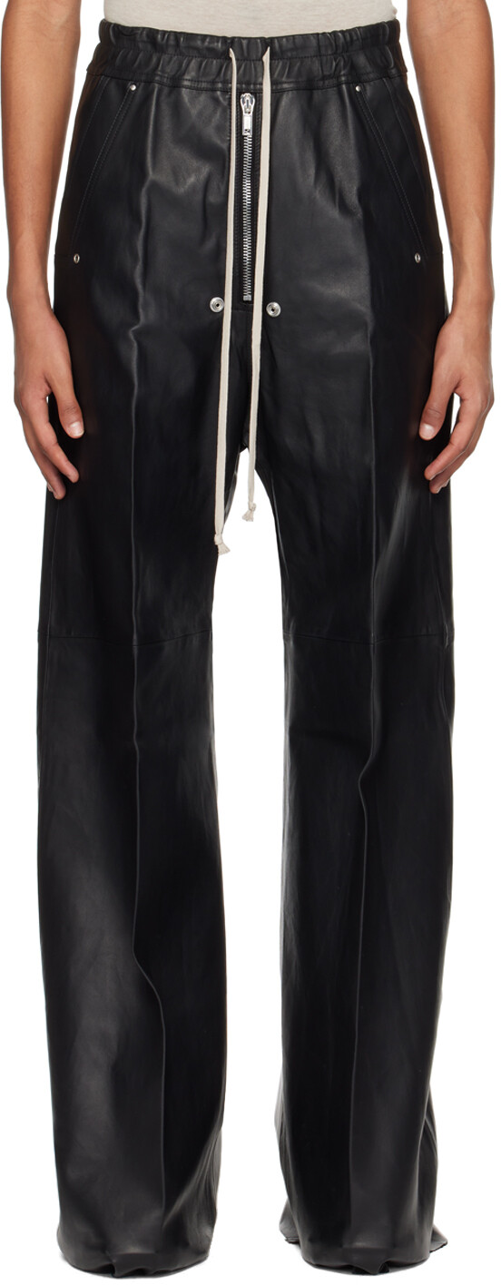 

Черные кожаные брюки Бела Rick Owens