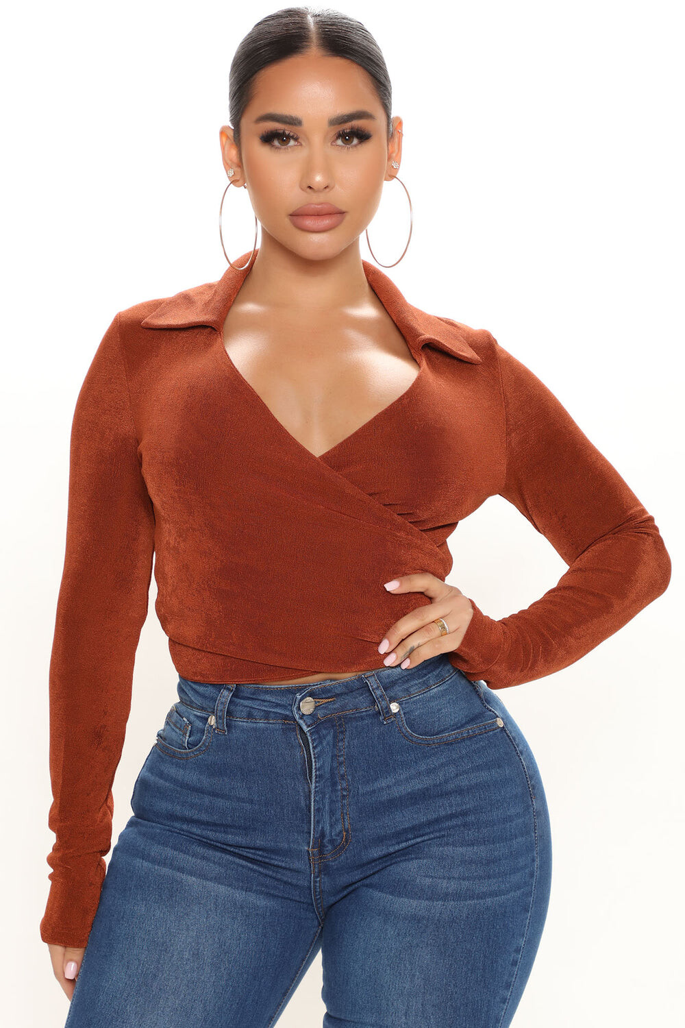 

Блузка Fashion Nova S4617TFN, коричневый