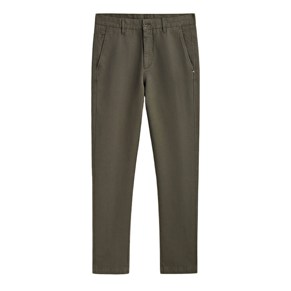 

Брюки Massimo Dutti Linen Blend Tapered Fit, хаки