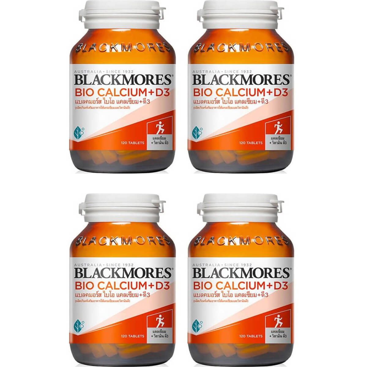 Пищевая добавка Blackmores Bio Calcium + D3, 4 банки по 120 таблеток carlson cal 600 с жидкостью 600 мг 250 мягких таблеток