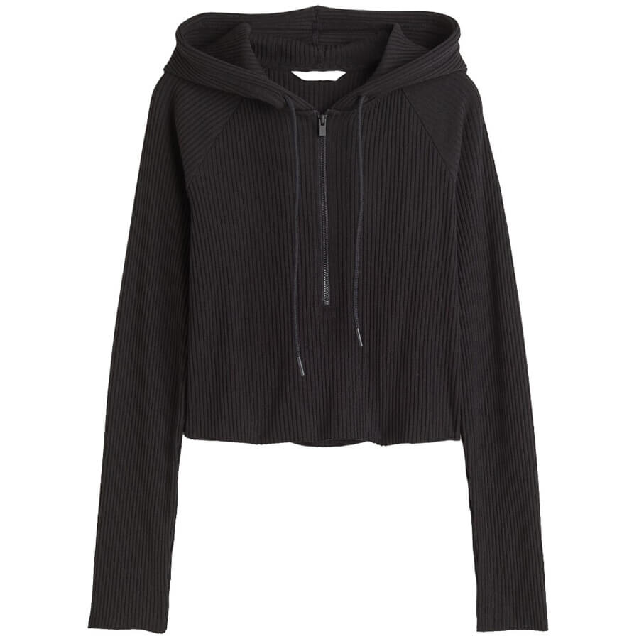 

Худи H&M Crop, черный