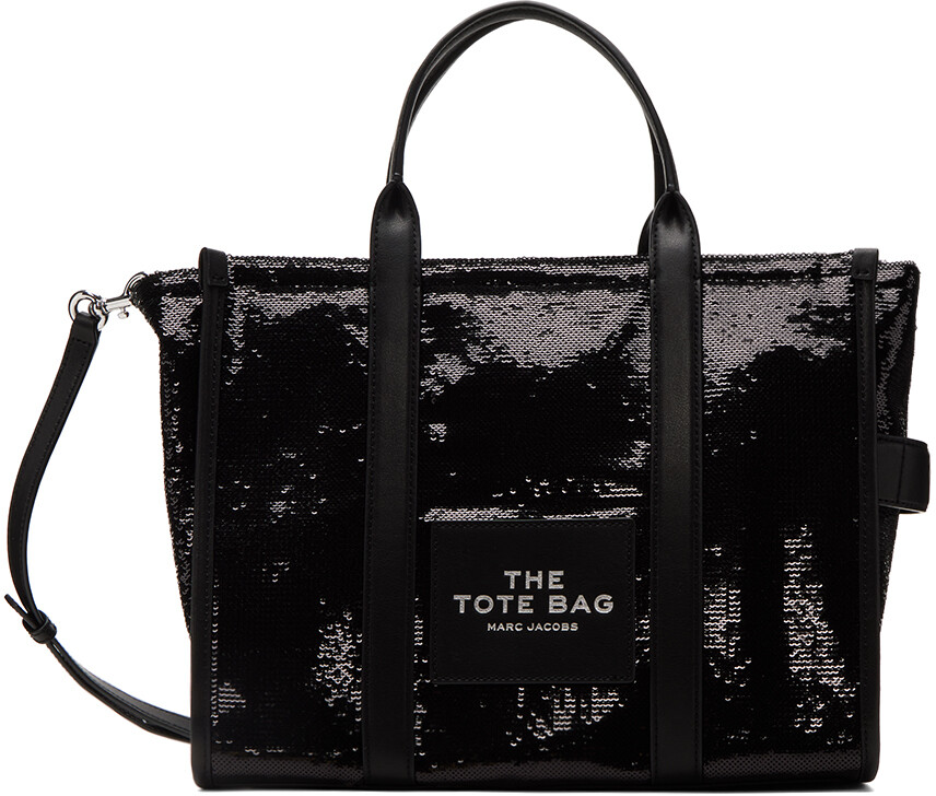 

Черная большая сумка-тоут The Tote Bag среднего размера Marc Jacobs, Черный
