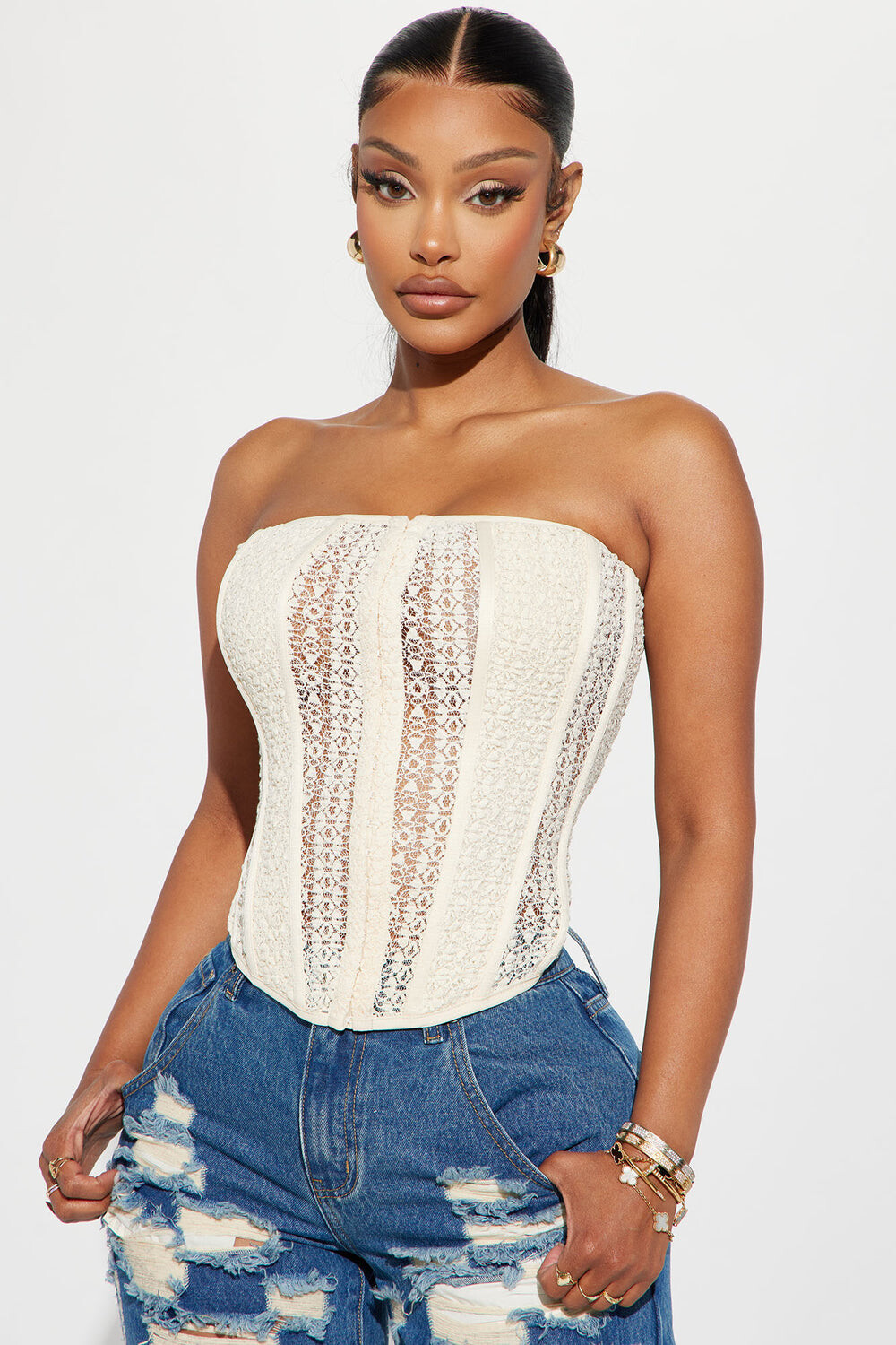 

Топ Fashion Nova S5553TFN, бежевый